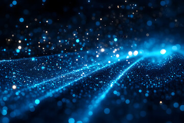 Digital technology background. Dynamic wave of glowing points. Futuristic background for presentation design. 3d
