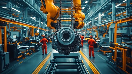 Leinwandbilder - Modern Robotics in Industrial Manufacturing Factory Automation with Cutting-Edge Technology : Generative AI