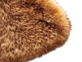 soft fluffy fur ball with a luxurious brown texture, decorative accessory for crafts, fashion, or in