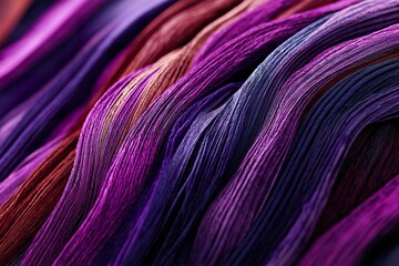 Wall Mural - Multicolored threads for embroidery as a background. Macro.