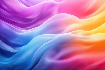 Wall Mural - Abstract background with waves. Colorful abstract background of flowing fabric. 3d illustration.