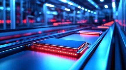 Aufkleber - High Tech Semiconductor Manufacturing in a Modern CPU Production Facility : Generative AI