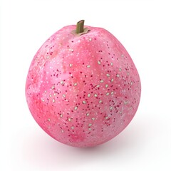 Wall Mural - Vibrant Pink Apple with Texture and Unique Speckles Rendered in 3D for Use in Creative Design Projects and Food Imagery