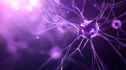 purple day, epilepsy awareness concept. glowing neural connections symbolizing epilepsy awareness, n
