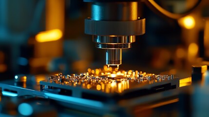 Aufkleber - Precision Circuit Board Drilling with Advanced Machinery in High-Tech Factory : Generative AI
