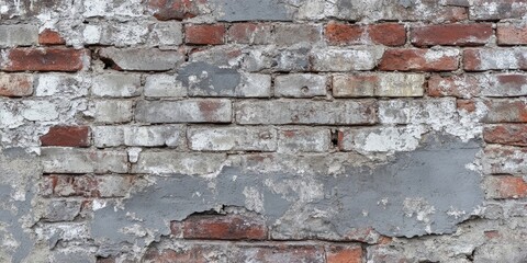 Weathered old brick walls create a textured backdrop, perfect for various creative projects. The rustic charm of old brick walls adds character and depth to any design or art piece.