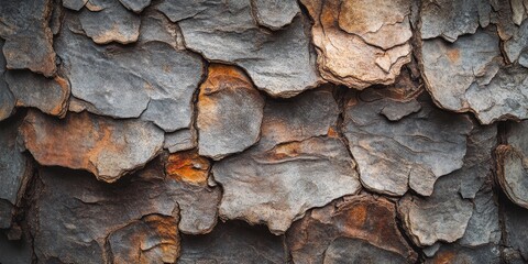 Aufkleber - Textured tree bark creating a natural background, showcasing the intricate patterns and colors of tree bark, perfect for enhancing design projects with the beauty of tree bark details.