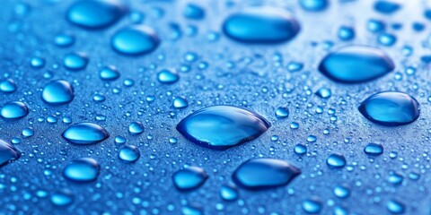 Poster - Background featuring water drops of various sizes, showcasing both big and small drops. This collection of water drops adds a dynamic texture and refreshing feel to any design.