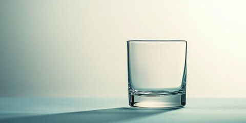 Fototapete - Empty glass used as a background, creating a minimalist aesthetic. This empty glass serves as a backdrop, emphasizing simplicity and elegance in design while showcasing the empty glass concept.