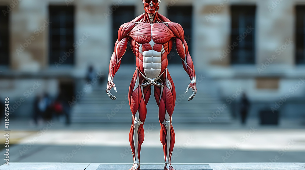 Muscle Anatomy Shows Human Body Structure and Physiology Stock ...