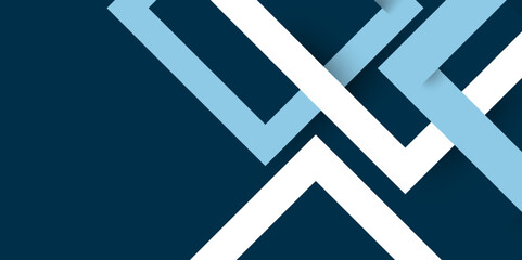 Fototapete - Corporate vector blue with abstract arrow and geometric line shapes. Abstract background modern hipster futuristic graphic design for Decorative web layout, Poster, Banner, Brochure Seminar Template.