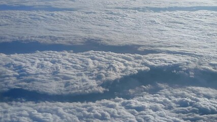 Wall Mural - Flying Above the clouds, beautiful view while travel