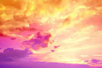 Wall Mural - colorful cloudy sky at sunset. gradient color. sky texture, abstract nature background