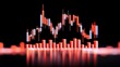 © Watercolor_Kawaii - Colorful Candlestick Chart with Abstract Background Displaying Trends