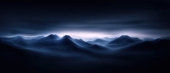 Wall Mural - a dark sky with mountains in the background