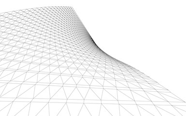 Wall Mural - abstract buildings architectural 3d drawing