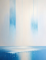 Wall Mural - abstract light blue ink background - generative ai