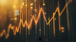 © standret - Abstract background of financial chart and graph in warm tones