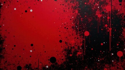 Poster - Abstract Red and Black Splashes A Bold, Energetic Background for Design Projects