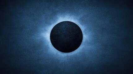 Wall Mural - Total Solar Eclipse Celestial Event in Deep Blue Hues