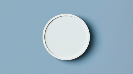 Wall Mural - Empty Circle on Soft Blue Background