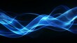 © Dao - Attract Blue Line Movement, Abstract Wave Line, Light Technology Background, Copy Space...,