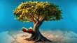 © Rika - A Tree of Knowledge with an Open Book on a World Map