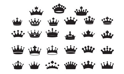 set of crowns vector 