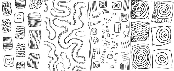 Poster - Difficult uncolored adult coloring book page featuring optical illusions and distortions suitable for both adults and kids. It can serve as an adult coloring book, coloring page, card, or modern