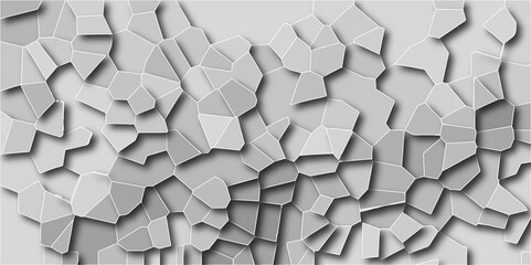 Poster - 3D Abstract Polygonal Stone Texture .Geometric Mosaic Design with Modern Low-Poly Aesthetic  Creative Backgrounds. Quartz grey and light crystalizes diagram vector frame with shadows