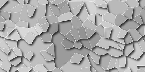 Poster - 3D Abstract Polygonal Stone Texture .Geometric Mosaic Design with Modern Low-Poly Aesthetic  Creative Backgrounds. Quartz grey and light crystalizes diagram vector frame with shadows