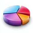 © รันนี่ เจอนั่น Mm - Colorful pie chart representing data analysis and business statistics visually.