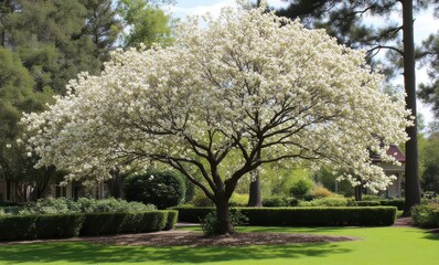 Canvas Print - Stunning flowering tree in full bloom