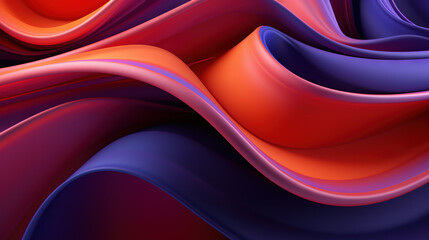 Wall Mural - vibrant abstract blue and purple waveform with fluid motion and colorful gradients