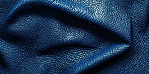 Canvas Print - Vibrant background of blue leather featuring a rich texture that highlights the elegance of blue leather, perfect for design projects seeking a sophisticated blue leather aesthetic.