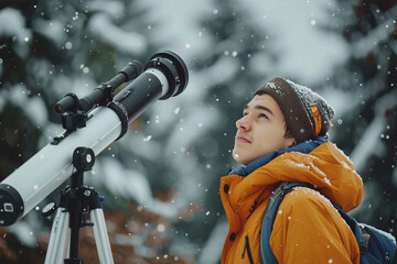 passion for astronomy, magical moment, celestial view, generative ai image