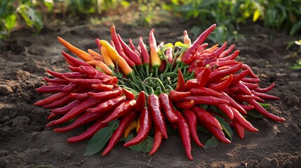 Wall Mural - cayenne pepper vegetables