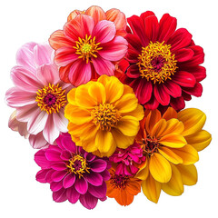 Wall Mural - Vibrant Dahlia Bouquet: A Symphony of Colors