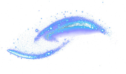 Wall Mural - blue cosmic arc with stars and sparkles png clipart transparent
