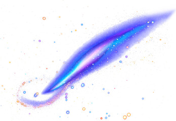 Wall Mural - blue purple cosmic wave stardust and light glitter, cosmic glitter wave a celestial dance png clipar