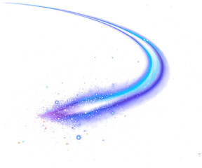 Wall Mural - blue purple cosmic wave stardust and light glitter, cosmic river of light flow of stardust and magic