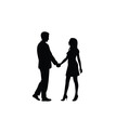 © AR Graphic It BD - Happy valentine-s day couple proposing silhouette illustration