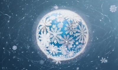 Wall Mural - snow ball illustration