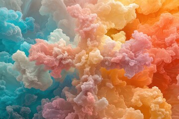 Wall Mural - vibrant abstract cloud patterns: colorful, dreamy, and ethereal backgrounds for art, design, and cre