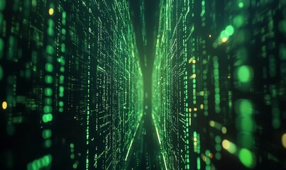 Network, connection and digital transformation for electronic database with bokeh effect. Abstract background of speed