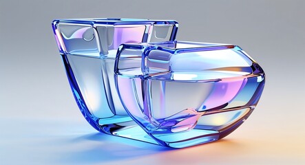 Wall Mural - glass of water isolated