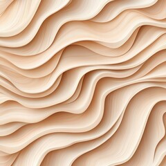 Wall Mural - elegant abstract waves in soft beige tones creating a smooth textured background for modern design p