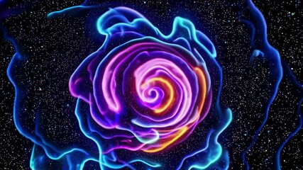 Leinwandbilder - Vibrant cosmic swirl creates mesmerizing visual experience in deep space setting