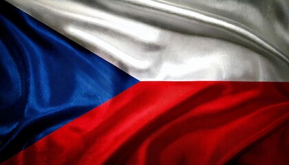 Wall Mural - waving and shining Czech Republic flag texture background