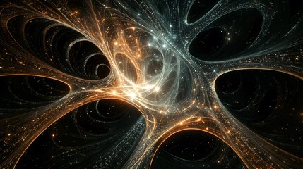 Wall Mural - dynamic cosmic patterns abstract universe digital art cosmic environment fractal viewpoint visual co